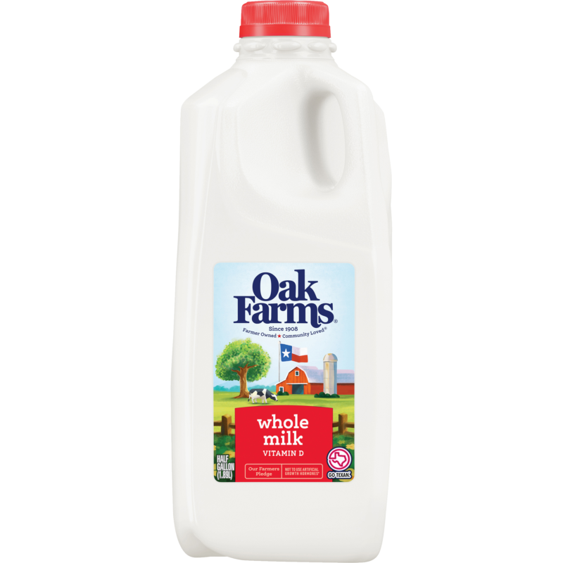 Whole Milk Plastic Half Gallon