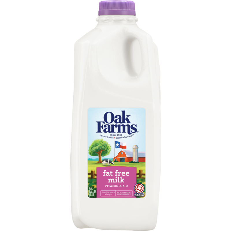 Fat-Free Milk Plastic Half Gallon
